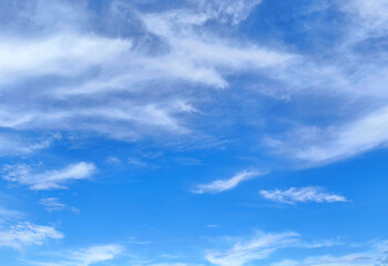 beautiful airatmosphere bright blue sky background abstract clear texture with white clouds.