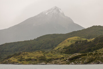 Mountain landscapes and glaciers in the Beagle Channel, Tierra del Fuego, southern Argentina
