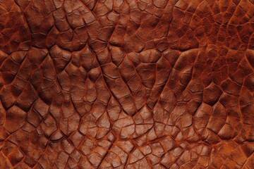 Rough textured leather surface, terracotta. Background or backdrop. AI generated, human enhanced
