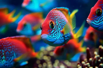 Fotobehang Very beautiful marine fish in their natural habitat. AI generated, human enhanced. © top images