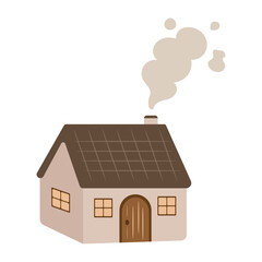 Isolated colored cozy house icon Vector