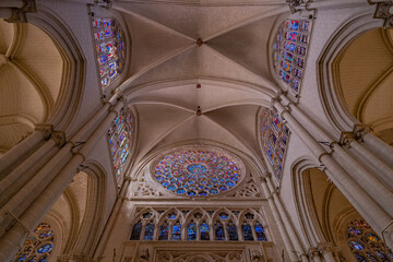 Catedral de Toledo, Castilla y la Mancha, España. - obrazy, fototapety, plakaty