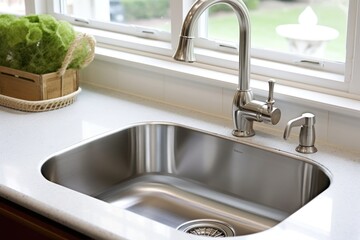 stock photo of inside home view sink close up - Powered by Adobe