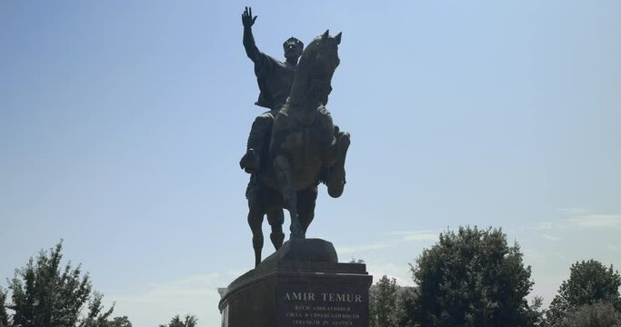 Amir Temur Monument In The Center Of Tashkent, Uzbekistan