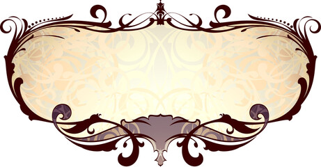 Floral background . Classic style banner .
