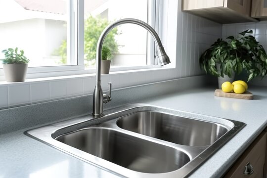 stock photo of inside home view sink close up