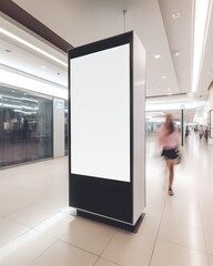 customizable digital signage screen in a public place, generative ai