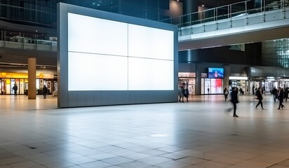 customizable digital signage screen in a public place, generative ai