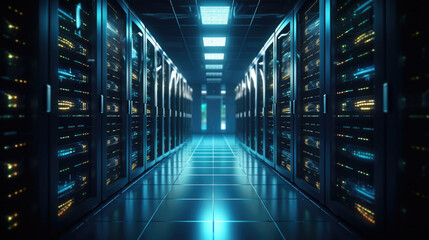 Fototapeta premium Data center server room