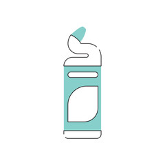 Isolated monochrome liquid soap bottle icon Vector