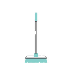 Isolated monochrome cleaning broom icon Vector