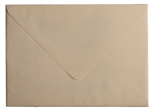 envelope paper vintage design png isolated on transparent background	