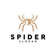 Spider Logo, Insect Animal Vector, Premium Vintage Design, Icon Template Symbol