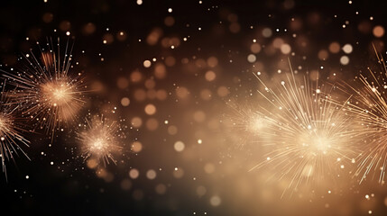 Fototapeta premium Happy new year sparkles banner