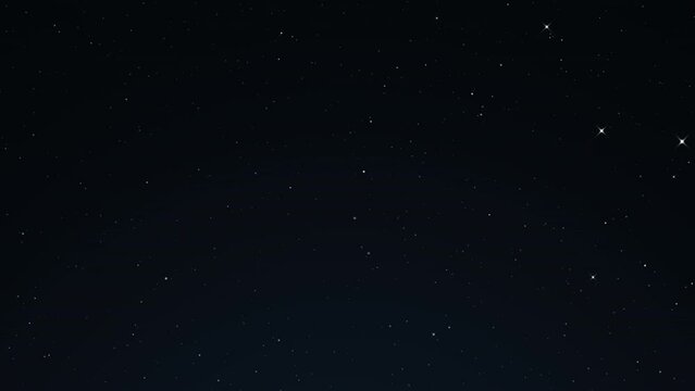 Through space, starfield. Blinking stars. Seamless loop abstract particles background.