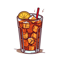 Cartoon Iced tea  , PNG Cartoon, Illustration