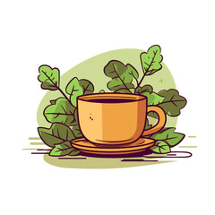 Cartoon Herbal tea , PNG Cartoon, Illustration
