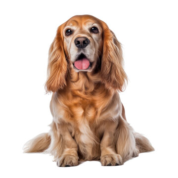 english cocker spaniel isolated on transparent background cutout