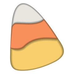 Isolated colored marshmallow candy icon Paper art style Vector