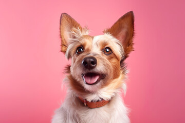 Portrait of a small and sweet Yorkshire Terrier AI generative