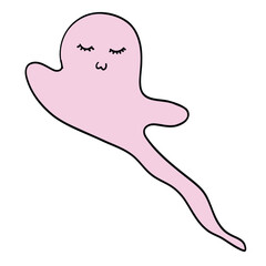 Doodle cartoon cute pink color clipart hand drawn for decoration, printable, background 