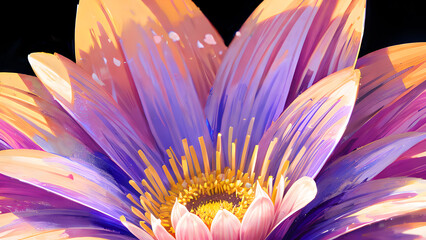 Macro Flower, AI generated Illustration