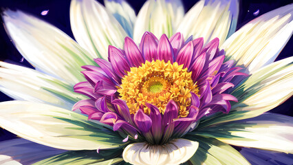 Macro Flower, AI generated Illustration
