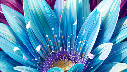 Macro Flower, AI generated Illustration