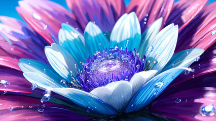 Macro Flower, AI generated Illustration