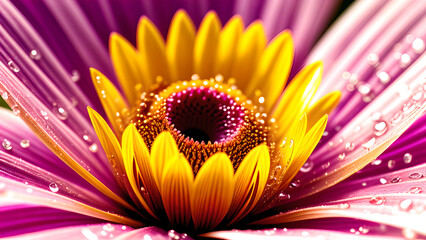 Macro Flower, AI generated Illustration