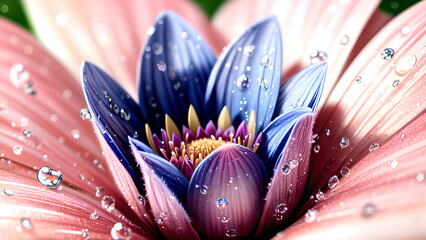 Macro Flower, AI generated Illustration
