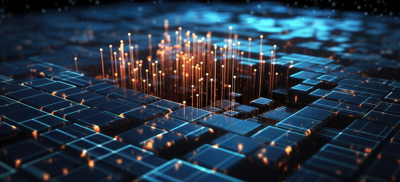 Digital society, DX, Iot, digital data transaction network in society concept. Hand edited generative AI.