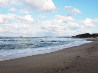Fototapeta na wymiar Hakuto Beach, a place related to the white rabbit of Inaba