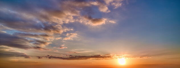 Naklejka na ściany i meble Colorful Tropical Sunrises and Sunsets - OcuDrone Aerial Sky Images