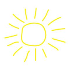 Isolated colored sun kid sketch Vector