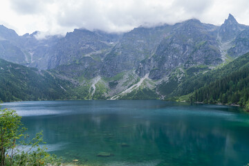 Fototapeta na wymiar Morskie Oko the second largest lake in the Tatra Mountains, Poland