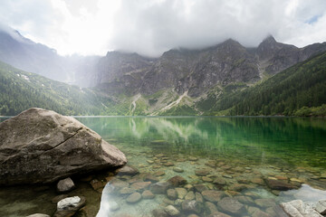 Morskie Oko the second largest lake in the Tatra Mountains, Poland