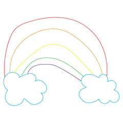 Isolated colored rainbow kid sketch Vector