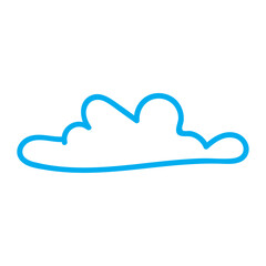 Isolated colored cloud kid sketch Vector