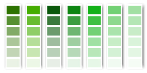 Green color palette. Green pastel tone texture. Vector illustration. stock image.