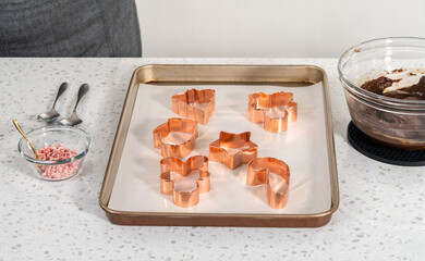 Christmas cookie-cutter peppermint fudge
