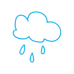 Isolated colored cloud kid sketch Vector