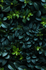 green leaves on the background top view seamless pattern tile