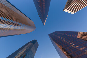 Fototapeta na wymiar Downtown Los Angeles buildings in California skyline