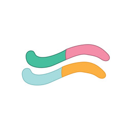 Isolated colored marshmallow candy icon Vector