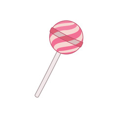 Isolated colored lollipop candy icon Vector