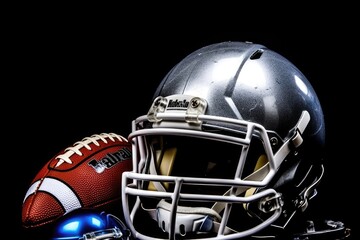 Fototapeta premium amican football tools and equipment photoraphy Generated AI