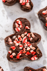 Christmas cookie-cutter peppermint fudge