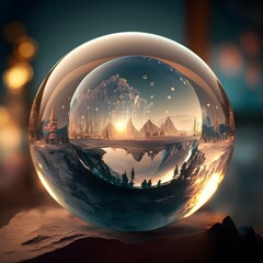 a magical crystal ball that shows the future 
