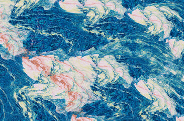Fototapeta na wymiar Abstract Fractal Dreamscape Seawave Texture Background